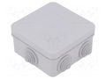 Enclosure: junction box; X: 85mm; Y: 85mm; Z: 42mm; wall mount; IP55 SPELSBERG HP80-L