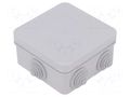 Enclosure: junction box; X: 85mm; Y: 85mm; Z: 42mm; wall mount; IP55 SPELSBERG HP80-L