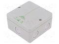 Enclosure: junction box; X: 93mm; Y: 93mm; Z: 55mm; polystyrene; IP65 SPELSBERG ABOX040-L