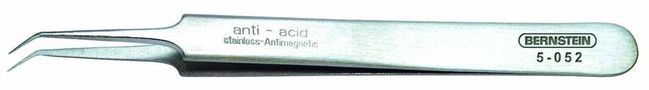 SMD tweezers, 110 mm, bent, very sharply pointed 5-052
