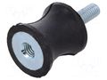 Vibration damper; M6; Ø: 21mm; rubber; L: 22mm; Thread len: 18mm ELESA+GANTER DVC2-433781