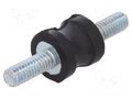Vibration damper; M4; Ø: 10mm; rubber; L: 10mm; Thread len: 10mm ELESA+GANTER DVC1-433006