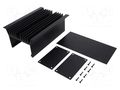 Heatsink: with case; black; aluminium; anodized; Y: 80mm; X: 143mm FISCHER ELEKTRONIK WAG/200/SA