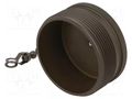 Protection cover; external thread,threaded joint; olive; 97 AMPHENOL 97-60-28P