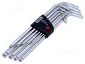 Wrench-set; hex key; Chrom-vanadium steel; 11pcs. WIHA WIHA.369H11