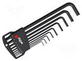 Wrench-set; hex key; Chrom-vanadium steel,hardened steel WIHA WIHA.369H9B