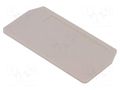 End/partition plate; beige; wemid WEIDMÜLLER ZAP/TW1/BE