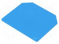 End/partition plate; blue WEIDMÜLLER WTW2.5/BL