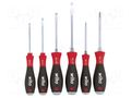 Kit: screwdrivers; for impact; Phillips,slot; SoftFinish®; 6pcs. WIHA WIHA.530HK6