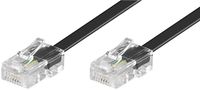 ISDN Modular Cable, 6 m, black - copper-clad aluminium wire (CCA), RJ45 male (8P4C) > RJ45 male (8P4C) 50256