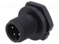 Connector: M12; socket; PIN: 4; male; 250V; IP68; soldering; plastic AMPHENOL LTW LTWM12P-04PMMS-SC