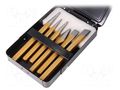 Kit: chisels; hardened and heat treated; metal case; 6pcs. BAHCO SA.3736S/6