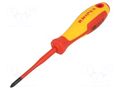 Screwdriver; insulated; Phillips; PH1; Blade length: 80mm; 1kVAC KNIPEX KNP.982401SL