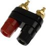 BINDING POST, DUAL, SOCKET, 30A, TURRET, BLACK/RED 4109