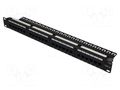 Connector: RJ45; patch panel; Cat: 6; rack; black; Height: 1U LOGILINK LOG-NP0004A