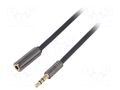 Cable; gold-plated; 2m; black; stereo; Shielding: shielded 4CARMEDIA HQ-JACK-2.0