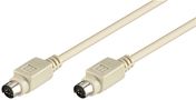 PS/2 Keyboard and Mouse Cable, 5 m, grey - Mini-DIN 6 male (PS/2) > Mini-DIN 6 male (PS/2) 50557