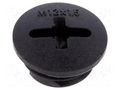 Stopper; M12; 1.5; IP68; polyamide; black; SKINDICHT®; with seal LAPP BLK-GL-M12+O-R9005