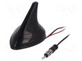 Antenna; automotive,SHARK; AM,FM; DIN; 2dB; 5dB; black; 12VDC JC Antenna ANT.S09