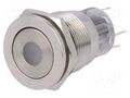 Switch: vandal resistant; Pos: 2; SPDT; 0.5A/220VAC; 1A/24VDC; IP67 ONPOW V19-11PFD-12R-S