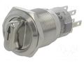 Switch: rotary; Pos: 3; DP4T; 0.5A/220VAC; 1A/24VDC; -20÷55°C; 50mΩ ONPOW V19-22X-31-24R-S