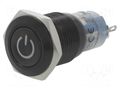 Switch: vandal resistant; Pos: 2; SPDT; 0.5A/220VAC; 1A/24VDC; IP40 ONPOW V16-21DT-12B-A