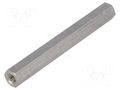 Screwed spacer sleeve; 60mm; Int.thread: M4; hexagonal DREMEC TFF-M4X60/DR146