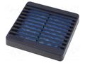 Guard; plastic; 80x80mm; screw; with filter; black HAMMOND XPFA80BK