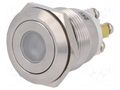 Switch: vandal resistant; Pos: 2; SPST-NO; 0.5A/220VAC; 2A/36VDC ONPOW V19-10FD-24B-S