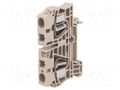 Splice terminal: rail; 41A; spring clamp; beige; wemid; 6mm2; W: 8mm WEIDMÜLLER ZDU6/BE