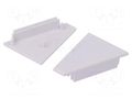 Cap for LED profiles; white; 2pcs; ABS; CORNER27 TOPMET TOP-98070001