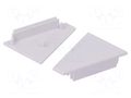 Cap for LED profiles; white; 2pcs; ABS; CORNER27 TOPMET TOP-98070001