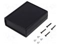 Enclosure: multipurpose; 1593; X: 77mm; Y: 95mm; Z: 30mm; ABS; black HAMMOND HM-1593BBBK