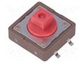 Microswitch TACT; SPST-NO; Pos: 2; 0.05A/12VDC; SMT; none; 2.6N DIPTRONICS DTSM24R