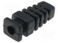 Strain relief; rubber; L: 22.6mm; black; Panel thick: max.2.85mm KRADEX Z-4/ODG/BK