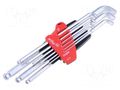 Wrench-set; hex key; Chrom-vanadium steel; 9pcs. WIHA WIHA.369TS9