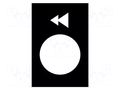 Label; black; Button marking: arrows; control cassette; 30x40mm SCHNEIDER ELECTRIC ZB2BY2906