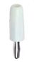 BANANA PLUG, SOLDERLESS, WHITE SPC15259
