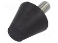 Vibroisolation foot; Ø: 38mm; Shore hardness: 70±5; 1432N; 164N/mm ELESA+GANTER DVB6-38-35M8-30-7