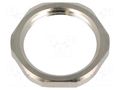 Nut; with earthing; M25; brass; Thk: 3.5mm; Spanner: 30mm; Pitch: 1.5 HUMMEL HUMMEL-1167250050