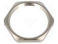 Nut; with earthing; PG21; brass; Thk: 3.5mm; Spanner: 32mm; GM-EMV HUMMEL HUMMEL-1167210001