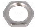 Nut; with earthing; M12; brass; Thk: 2.8mm; Spanner: 15mm; Pitch: 1.5 HUMMEL HUMMEL-1167120050