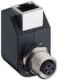 ADAPTER, RJ45 8P4C RECEPTACLE - M12 4 POSITION RECEPTACLE 0981 ENC 100