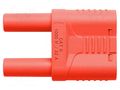 Connector: 4mm banana; stackable safety shunt; 32A; 1kVAC; red SCHÜTZINGER SKURZ610019-4NI-RT