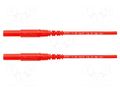 Test lead; 16A; banana plug 4mm,both sides; with protection SCHÜTZINGER MSFKA341150-RT