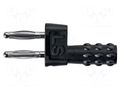 Connector: 2mm banana; stackable safety shunt; 12A; 33VAC; 70VDC SCHÜTZINGER KURZ5741MBNI-SW