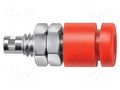 Connector: 2mm banana; socket; 10A; 33VAC; 70VDC; red; soldered SCHÜTZINGER IBU2011NI-RT