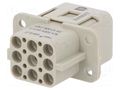 Connector: HDC; contact insert; female; 16A; 500V; Han Q; PIN: 9 HARTING 09120083101