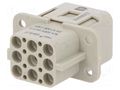 Connector: HDC; contact insert; female; 16A; 500V; Han Q; PIN: 9 HARTING 09120083101