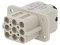 Connector: HDC; contact insert; female; Han Q; PIN: 9; 8+PE; 16A HARTING 09120082734